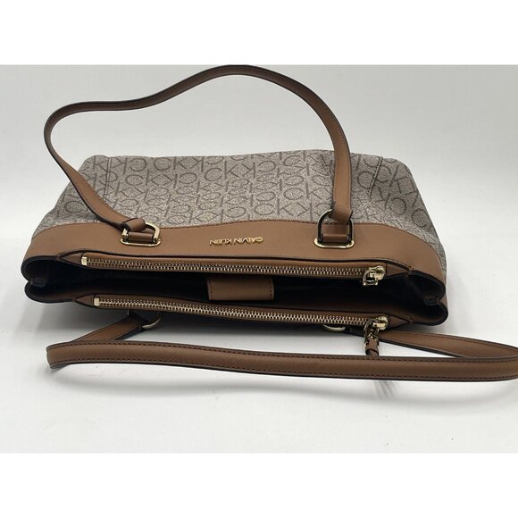 Calvin Klein Handbag In Almond Khaki Caramel  — Brand New No Tag - Picture 5 of 10